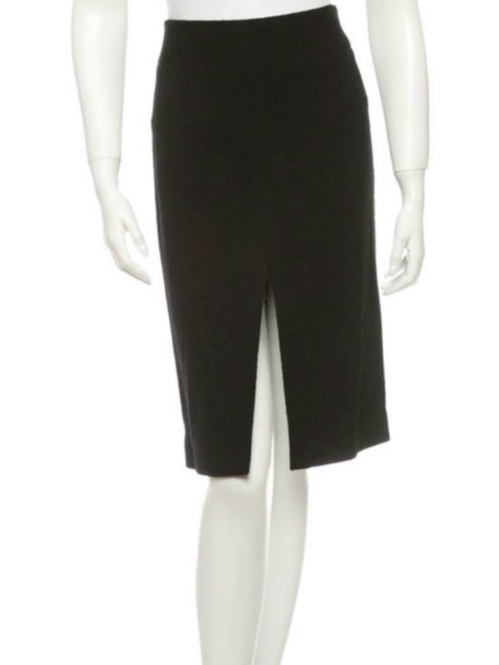 Dolce & Gabbana Black Pencil Skirt with Front Slit - Picture 2 of 6